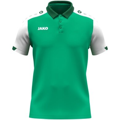 JAKO Sport-Polo Dynamic (Polyester-Mini-Piquet) grün/weiss/dunkelgrün Herren