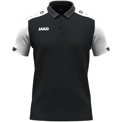 JAKO Sport-Polo Dynamic (Polyester-Mini-Piquet) schwarz/weiss/anthrazitgrau Herren