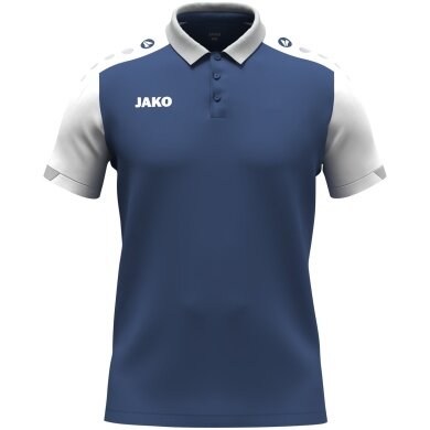 JAKO Sport-Polo Dynamic (Polyester-Mini-Piquet) nachtblau/weiss/hellgrau Herren