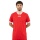 JAKO Sport-Tshirt Retro Trikot (V-Ausschnitt, atmungsaktiv) kurzarm rot/weiss Herren