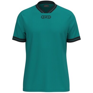 JAKO Sport-Tshirt Retro Trikot (V-Ausschnitt, atmungsaktiv) kurzarm türkisblau Herren