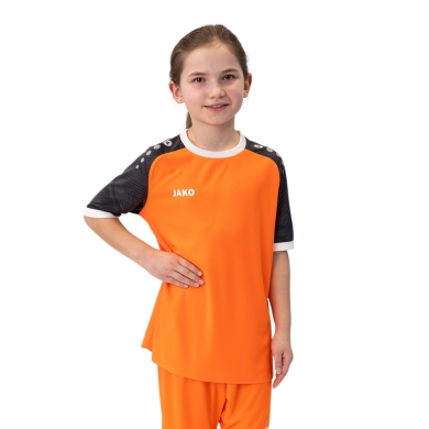 JAKO Sport-Tshirt Trikot Iconic (Polyester-Interlock) orange/schwarz Kinder