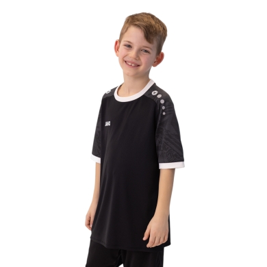 JAKO Sport-Tshirt Trikot Iconic (Polyester-Interlock) schwarz/weiss Kinder