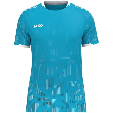 JAKO Sport-Tshirt Trikot Sonic KA (schnelltrocknend, strapazierfähig) aquablau/marineblau/weiss Kinder