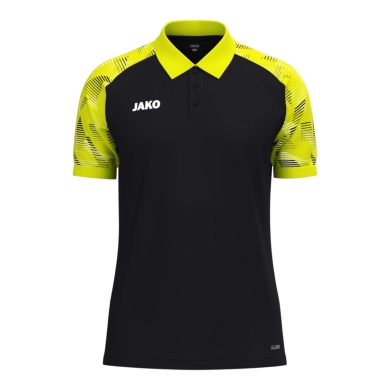 JAKO Sport-Polo Sonic (leicht, atmungsaktiv) schwarz/neongelb Jungen