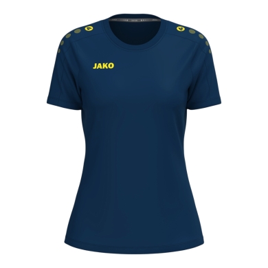 JAKO Sport-T-Shirt One Cotton (Baumwolle-Mischung) navyblau/gelb Damen
