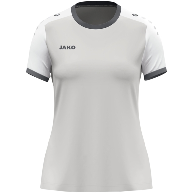 JAKO Sport-Shirt Dynamic Trikot (Polyester-Micro-Mesh) hellgrau/weiss Damen