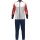 JAKO Trainingsanzug Polyester Dynamic (Jacke und Hose, sportiver Schnitt) weiss/coralrot/marineblau Kinder