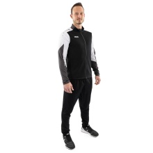 JAKO Trainingsanzug Polyester Dynamic (Jacke und Hose, sportiver Schnitt) schwarz/weiss/anthrazitgrau Herren