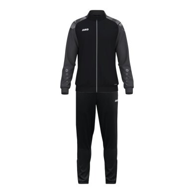 JAKO Trainingsanzug (Polyesteranzug) Sonic - 100% rec. Polyester - schwarz/anthrazitgrau Jungen