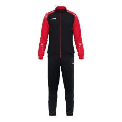 JAKO Trainingsanzug (Polyesteranzug) Sonic - 100% rec. Polyester - schwarz/rot Jungen
