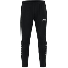 JAKO Trainingshose Power (Stretch-Knit-Polyester, Seitentaschen mit Reißverschluss) lang schwarz/weiss Herren