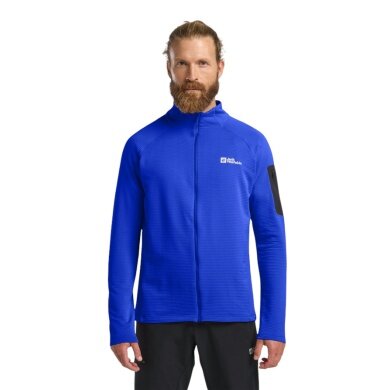 Jack Wolfskin Fleecejacke Prelight Full Zip (schnelltrocknend, atmungsaktiv) blau Herren
