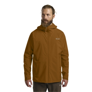Jack Wolfskin Regenjacke Prelight 2.5 Lagen LT (leicht, wasserdicht, atmungsaktiv) braun Herren