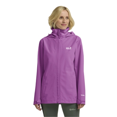 Jack Wolfskin Regenjacke Trailtime 2-Lagen (wasserdicht, atmungsaktiv) violett Damen