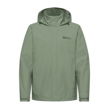 Jack Wolfskin Regenjacke Trailtime 2-Lagen (wasserdicht, atmungsaktiv) hellgrün Herren