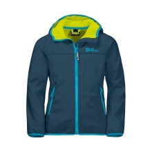 Jack Wolfskin Softshelljacke Fourwinds (wind-& wasserabweisend) darkblau Kinder/Jugendliche (164-176)