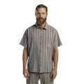 Jack Wolfskin Wanderhemd Meseta (schnelltrocknend, atmungsaktiv) Kurzarm grau/braun Herren