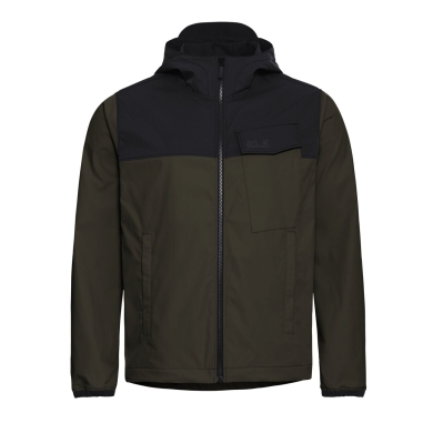Jack Wolfskin Wanderjacke Mahani (UV-Schutz, leicht, atmungsaktiv) khakigrün/schwarz Herren