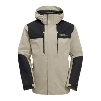 Jack Wolfskin Wanderjacke-/Regenjacke Jasper 2-Lagen (Wetterschutzjacke, wasserdicht, winddicht) stonegrau Herren