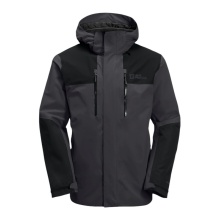 Jack Wolfskin Wanderjacke-/Regenjacke Jasper 2-Lagen (Wetterschutzjacke, wasserdicht, winddicht) phantomgrau Herren