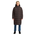 Jack Wolfskin Winter-Daunenmantel Frozen Palace Coat 2025 (winddicht, wasserabweisend) dunkelbraun Damen