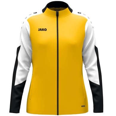 JAKO Polyesterjacke Dynamic (100% rec. Polyester) gelb/weiss/schwarz Damen