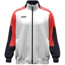 JAKO Trainingsjacke (Webjacke) Dynamic - Stretch-Micro-Twill - weiss/coralrot/marineblau Herren