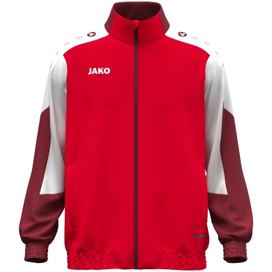 JAKO Trainingsjacke (Webjacke) Dynamic - Stretch-Micro-Twill - rot/weiss/dunkelrot Herren