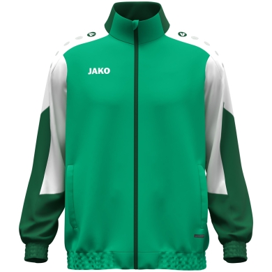JAKO Trainingsjacke (Webjacke) Dynamic - Stretch-Micro-Twill - grün/weiss/dunkelgrün Herren