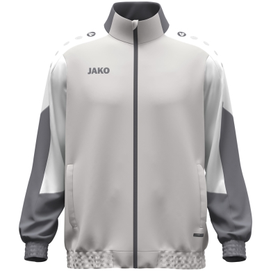 JAKO Trainingsjacke (Webjacke) Dynamic - Stretch-Micro-Twill - hellgrau/weiss/grau Herren