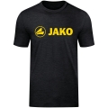 JAKO Freizeit-Tshirt Promo (Bio-Baumwolle) schwarzmeliert/gelb Herren