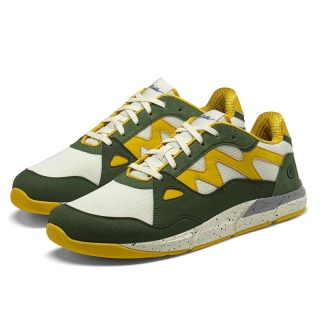 Joe Nimble Sneaker Addict (Zero Drop, breite Zehenbox) khakigrün/weiss/gelb Herren