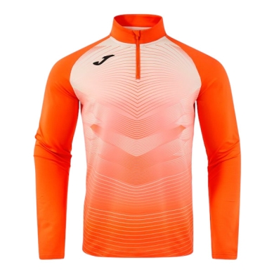 Joma Lauf-Langarmshirt Elite XII Sweatshirt (optimale Bewegungsfreiheit, 1/4 Zip) orange Herren