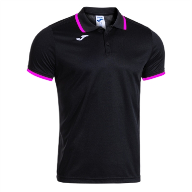 Joma Sport-Polo Combi Premium (komfortable Passform, atmungsaktiv) schwarz/neonrosa Herren