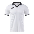 Joma Tennis-Polo Galaxy (100% rec. Polyester, leicht, atmungsaktiv) weiss/schwarz Herren