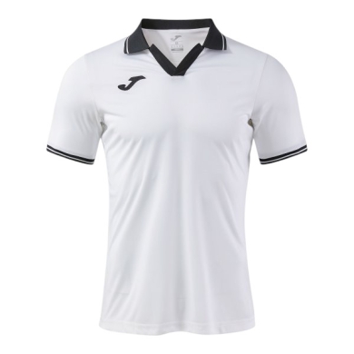 Joma Tennis-Polo Galaxy (100% rec. Polyester, leicht, atmungsaktiv) weiss/schwarz Herren