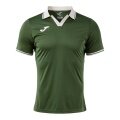 Joma Tennis-Polo Galaxy (100% rec. Polyester, leicht, atmungsaktiv) dunkelgrün/beige Herren