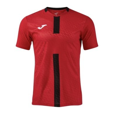 Joma Trainings-Tshirt Proteam III (V-Ausschnitt, leicht, atmungsaktiv) rot/schwarz Herren