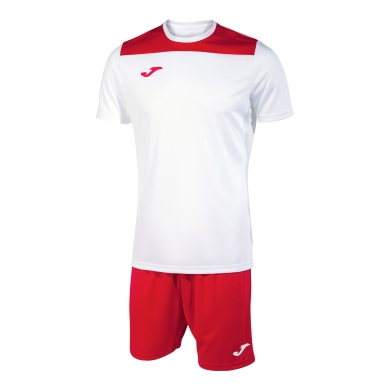 Joma Trainingsanzug (kurze Hose und kurzarm Shirt) Phoenix III Set rot/weiss Herren