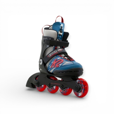 K2 Inline Skates Eddie Pro (Rollen: 70mm/80A, Kugellager: ABEC: 3) grau/blau Kinder