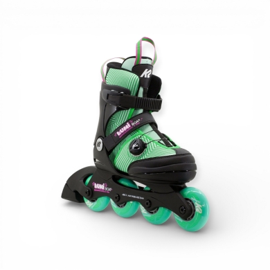 K2 Inline Skates Lumi Boa® (Rollen: 70mm/80A, Kugellager: ABEC: 3) grün/schwarz Kinder