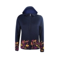 Kama Kapuzenpullover 5050 Full Zip (Merinowolle-Mischung, winddicht, atmungsaktiv) navyblau Damen