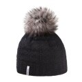 Kama Strickmütze (Bommel) A109 Merino - Damen schwarz - 1 Stück