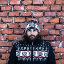 Kama Strickmütze (Beanie) A137 Merino - rot/weiss/schwarz - 1 Stück