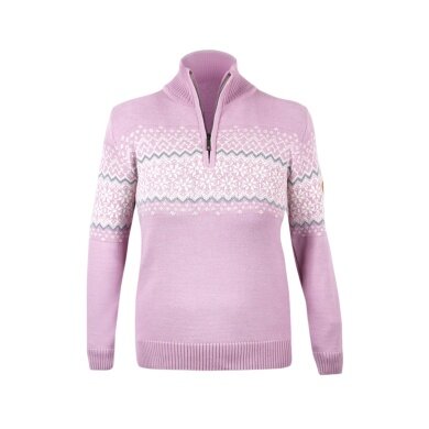 Kama Sweater Pullover 5058 Half Zip (Merinowolle) pink Damen