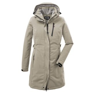 Killtec Wintermantel mit abzippbarer Kapuze (wasser- und winddicht, Parka) hell taupe Damen