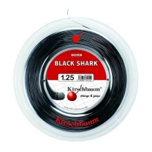 Kirschbaum Tennissaite Black Shark (Haltbarkeit+Spin) schwarz 200m Rolle