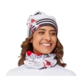Krimson Klover Mütze (Pompon) Apres Anyone Beanie - weiss/schwarz/rot Damen - 1 Stück