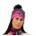 Krimson Klover Mütze (Pompon) Graffiti Girls Beanie - bunt/schwarz Damen - 1 Stück